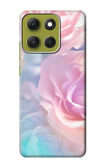 S3050 Pastel Fleurs millésimé Etui Coque Housse pour Motorola Moto G86