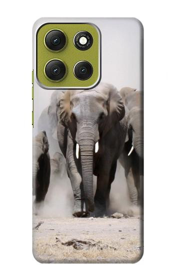 S3142 éléphant d'Afrique Etui Coque Housse pour Motorola Moto G86