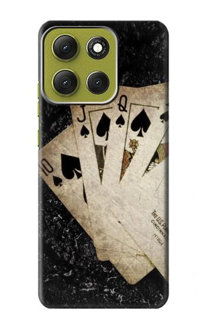 S3231 Cartes royales millésimé Flush droite Etui Coque Housse pour Motorola Moto G86 S3231 Cartes royales millésimé Flush droite Etui Coque Housse pour Motorola Moto G86