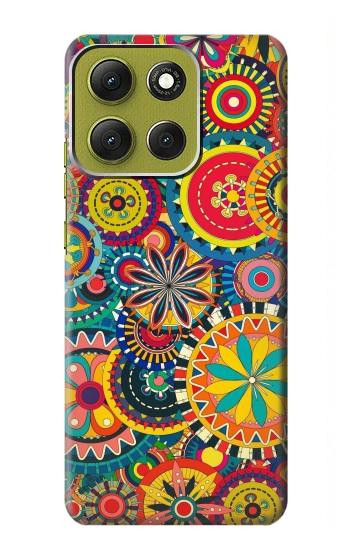 S3272 Motif coloré Etui Coque Housse pour Motorola Moto G86