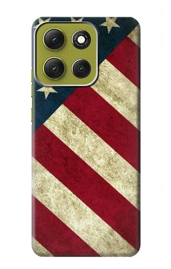 S3295 Drapeau national des États-Unis Etui Coque Housse pour Motorola Moto G86