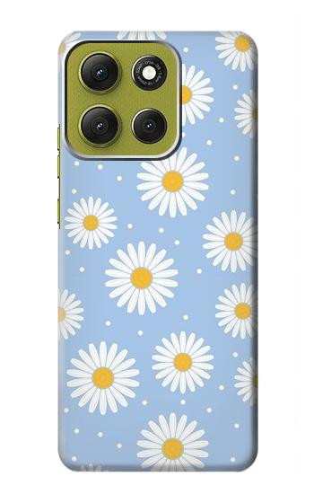 S3681 Motif de fleurs de marguerite Etui Coque Housse pour Motorola Moto G86
