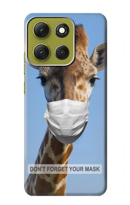 S3806 Drôle de girafe Etui Coque Housse pour Motorola Moto G86