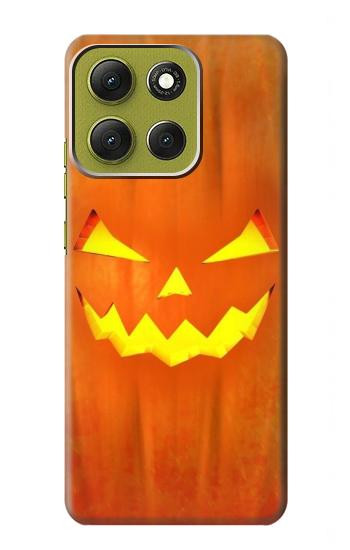 S3828 Citrouille d'Halloween Etui Coque Housse pour Motorola Moto G86