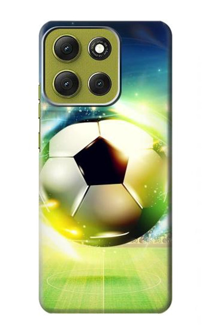 S3844 Ballon de football de football rougeoyant Etui Coque Housse pour Motorola Moto G86 S3844 Ballon de football de football rougeoyant Etui Coque Housse pour Motorola Moto G86