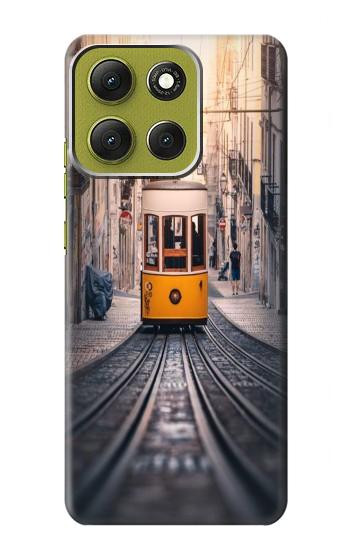 S3867 Tramways à Lisbonne Etui Coque Housse pour Motorola Moto G86