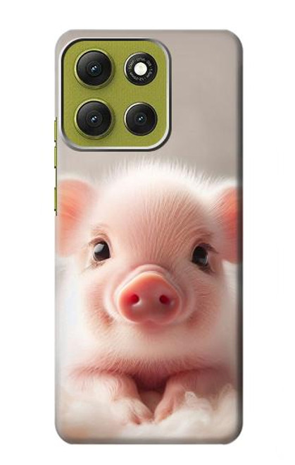 S3979 Bébé cochon mignon Etui Coque Housse pour Motorola Moto G86