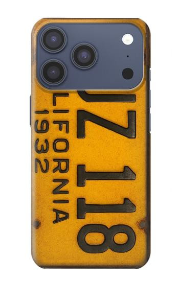 S4060 Plaque d'immatriculation vintage de Californie Etui Coque Housse pour iPhone 17 Pro, 18 Pro