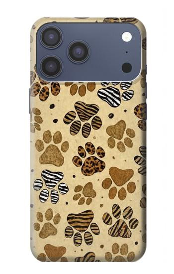 S4032 Empreinte de patte d'animal sauvage Etui Coque Housse pour iPhone 17 Pro Max, 18 Pro Max