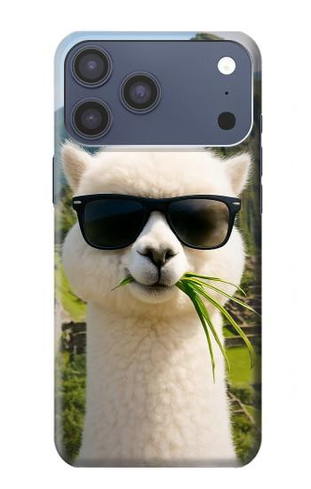 S4069 Lunettes de soleil alpaga Etui Coque Housse pour iPhone 17 Pro Max, 18 Pro Max