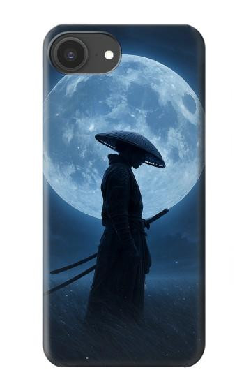 S4034 Nuit de lune de samouraï Etui Coque Housse pour iPhone 16e, 17e