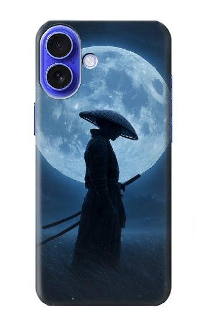 S4034 Nuit de lune de samouraï Etui Coque Housse pour iPhone 16