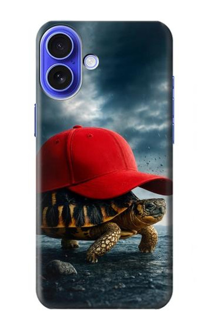 S4056 Tortue de Madagascar à bonnet rouge Etui Coque Housse pour iPhone 16