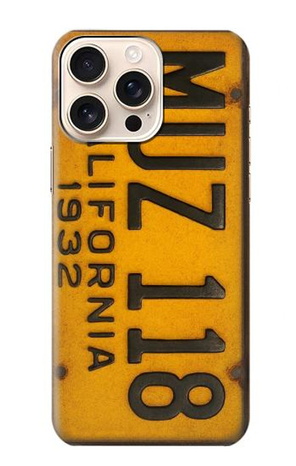 S4060 Plaque d'immatriculation vintage de Californie Etui Coque Housse pour iPhone 16 pro max