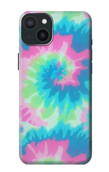 S4033 Typage tie-dye pastel Etui Coque Housse pour iPhone 15 Plus