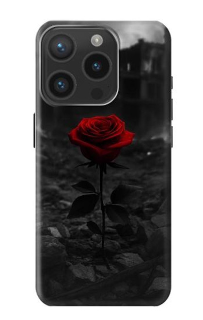 S4048 Ruines de roses rouges Etui Coque Housse pour iPhone 15 Pro
