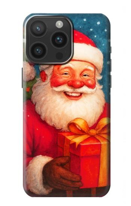 S4046 Joyeux Père Noël Etui Coque Housse pour iPhone 15 Pro Max