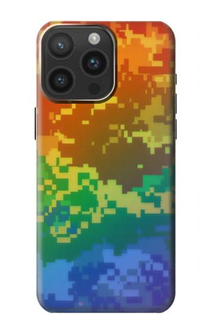 S4047 Camouflage LGBTQ Etui Coque Housse pour iPhone 15 Pro Max