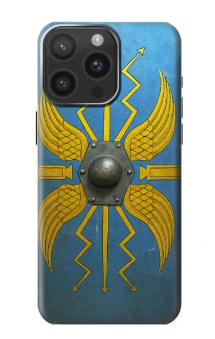 S4052 Bouclier romain bleu Etui Coque Housse pour iPhone 15 Pro Max