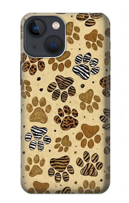 S4032 Empreinte de patte d'animal sauvage Etui Coque Housse pour iPhone 14