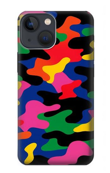 S4072 Camouflage coloré Etui Coque Housse pour iPhone 14