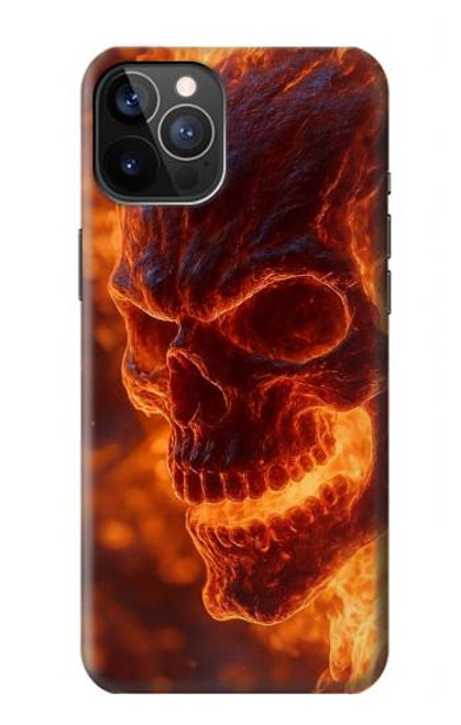 S4062 Crâne de feu Etui Coque Housse pour iPhone 12, iPhone 12 Pro