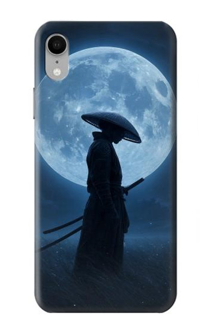 S4034 Nuit de lune de samouraï Etui Coque Housse pour iPhone XR
