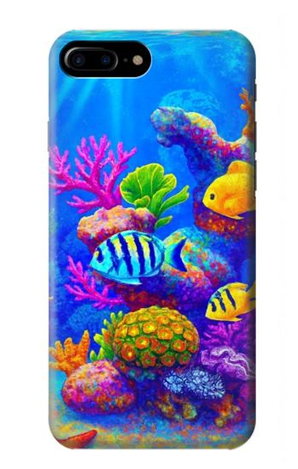 S4058 Aquarium coloré Etui Coque Housse pour iPhone 7 Plus, iPhone 8 Plus