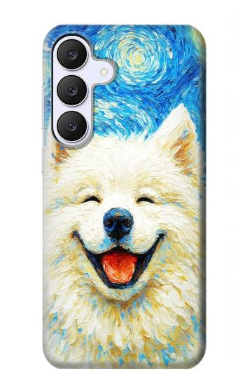 S4064 Chien souriant La Nuit étoilée de Van Gogh Etui Coque Housse pour Samsung Galaxy S25 FE, S26 FE