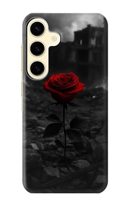 S4048 Ruines de roses rouges Etui Coque Housse pour Samsung Galaxy S24