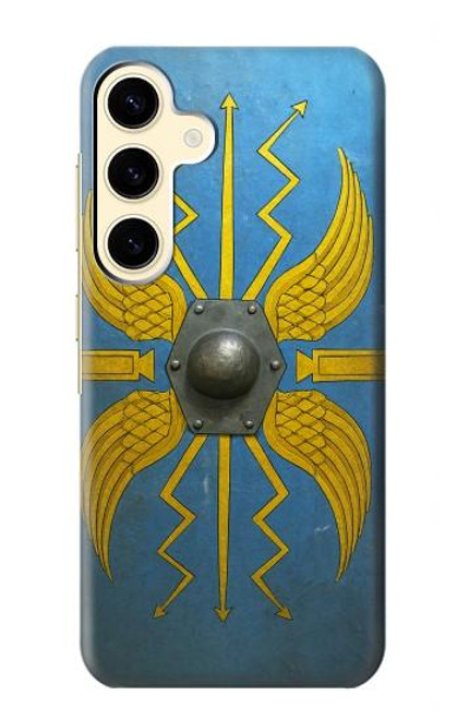 S4052 Bouclier romain bleu Etui Coque Housse pour Samsung Galaxy S24