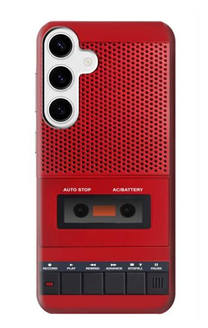 S4073 Cassette rouge vintage Graphique du joueur Etui Coque Housse pour Samsung Galaxy S24 Plus