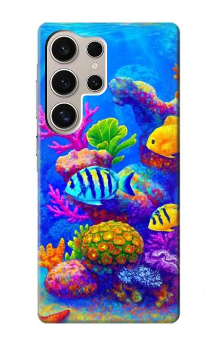 S4058 Aquarium coloré Etui Coque Housse pour Samsung Galaxy S24 Ultra