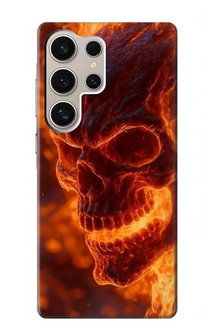S4062 Crâne de feu Etui Coque Housse pour Samsung Galaxy S24 Ultra