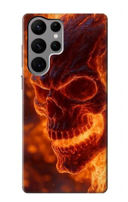 S4062 Crâne de feu Etui Coque Housse pour Samsung Galaxy S23 Ultra