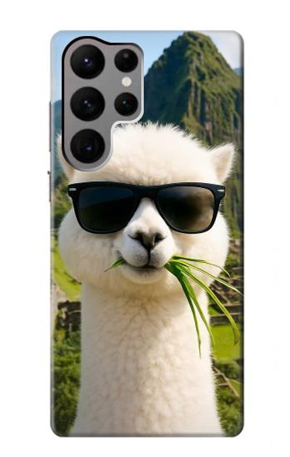 S4069 Lunettes de soleil alpaga Etui Coque Housse pour Samsung Galaxy S23 Ultra