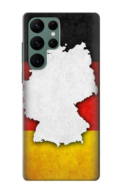 S4055 Drapeau allemand Etui Coque Housse pour Samsung Galaxy S22 Ultra
