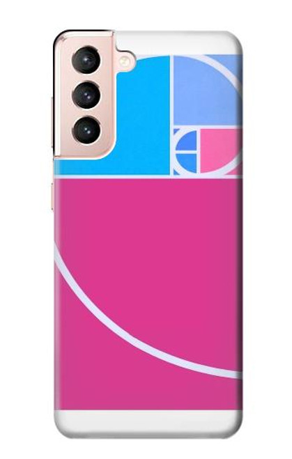 S4076 Spirale de Fibonacci et nombre d'or Etui Coque Housse pour Samsung Galaxy S21 5G