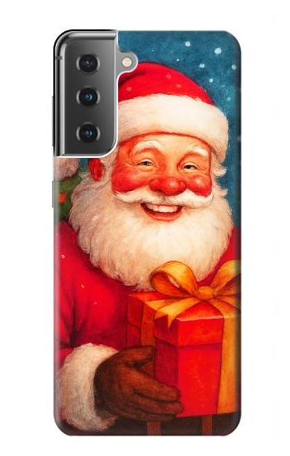 S4046 Joyeux Père Noël Etui Coque Housse pour Samsung Galaxy S21 Plus 5G, Galaxy S21+ 5G