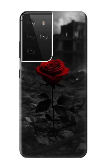 S4048 Ruines de roses rouges Etui Coque Housse pour Samsung Galaxy S21 Ultra 5G