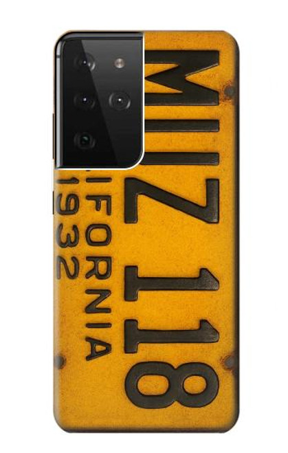 S4060 Plaque d'immatriculation vintage de Californie Etui Coque Housse pour Samsung Galaxy S21 Ultra 5G