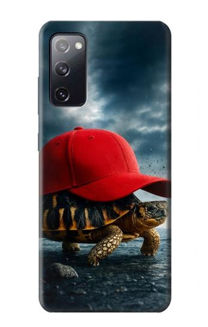 S4056 Tortue de Madagascar à bonnet rouge Etui Coque Housse pour Samsung Galaxy S20 FE