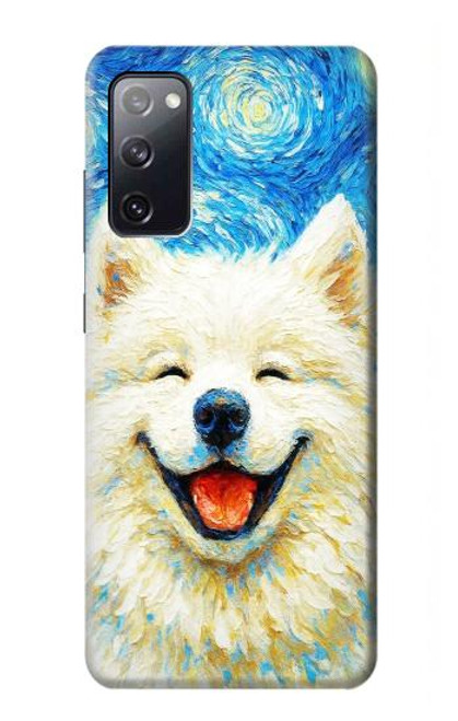S4064 Chien souriant La Nuit étoilée de Van Gogh Etui Coque Housse pour Samsung Galaxy S20 FE