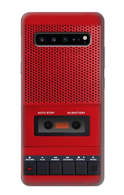 S4073 Cassette rouge vintage Graphique du joueur Etui Coque Housse pour Samsung Galaxy S10 5G