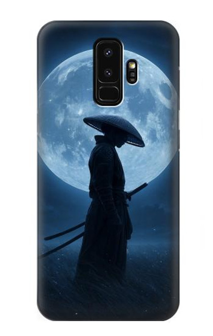S4034 Nuit de lune de samouraï Etui Coque Housse pour Samsung Galaxy S9 Plus