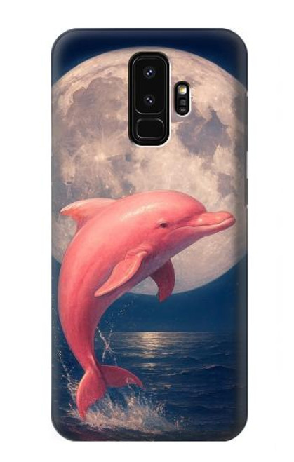 S4045 Nuit de lune de dauphin Etui Coque Housse pour Samsung Galaxy S9 Plus