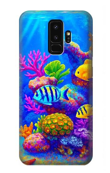 S4058 Aquarium coloré Etui Coque Housse pour Samsung Galaxy S9 Plus