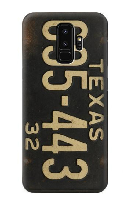 S4061 Plaque d'immatriculation vintage du Texas Etui Coque Housse pour Samsung Galaxy S9 Plus