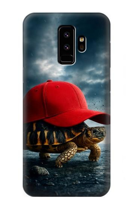 S4056 Tortue de Madagascar à bonnet rouge Etui Coque Housse pour Samsung Galaxy S9