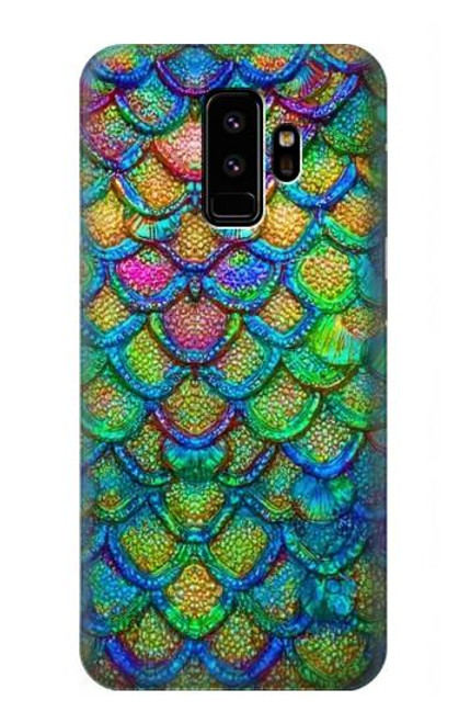 S4071 Écailles de sirène colorées Etui Coque Housse pour Samsung Galaxy S9